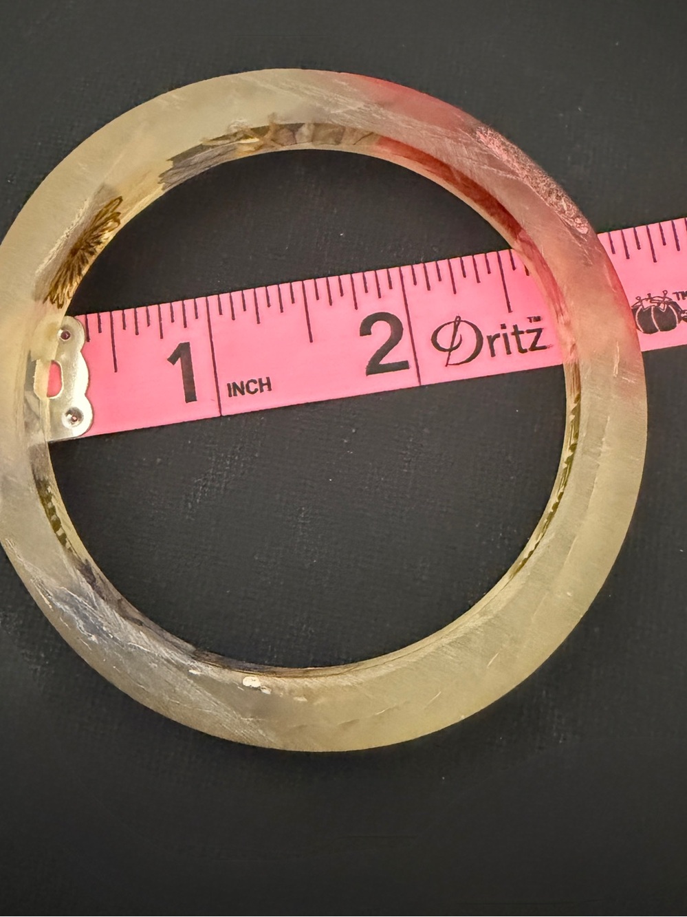 Classic Cream Resin Bangle Bracelet - Women Jewelry-vintage